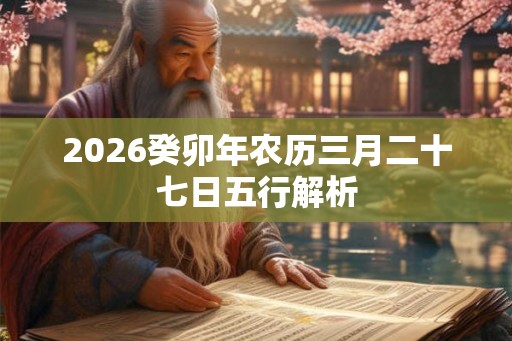 2026癸卯年农历三月二十七日五行解析