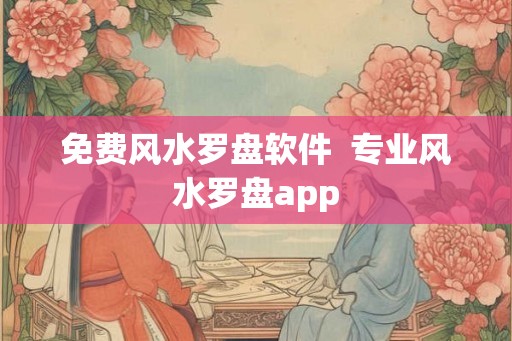 免费风水罗盘软件  专业风水罗盘app