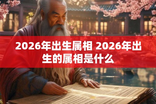 2026年出生属相 2026年出生的属相是什么