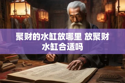 聚财的水缸放哪里 放聚财水缸合适吗