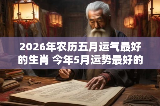 2026年农历五月运气最好的生肖 今年5月运势最好的生肖