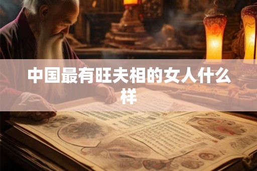 中国最有旺夫相的女人什么样