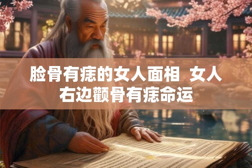 脸骨有痣的女人面相  女人右边颧骨有痣命运