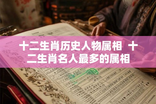 十二生肖历史人物属相  十二生肖名人最多的属相