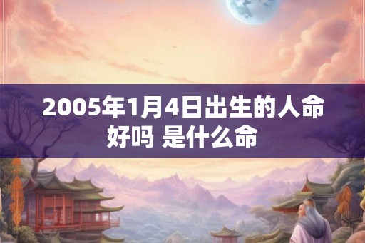 2005年1月4日出生的人命好吗 是什么命