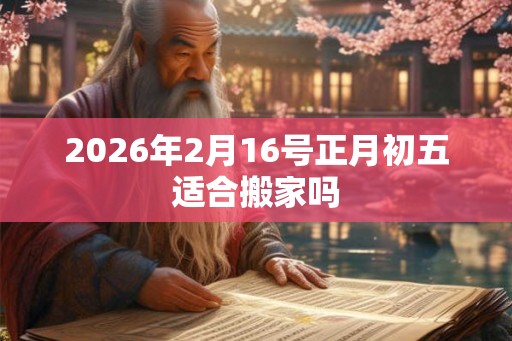 2026年2月16号正月初五适合搬家吗