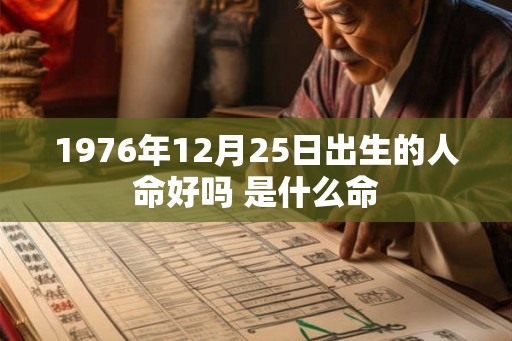 1976年12月25日出生的人命好吗 是什么命