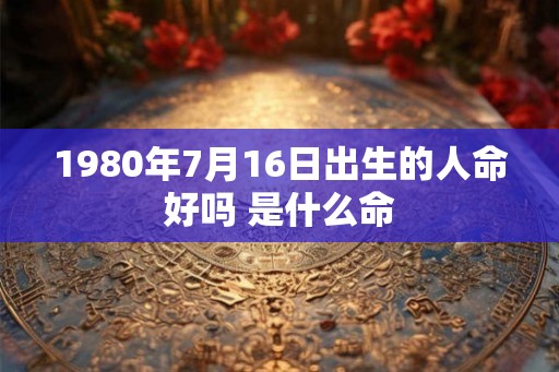 1980年7月16日出生的人命好吗 是什么命