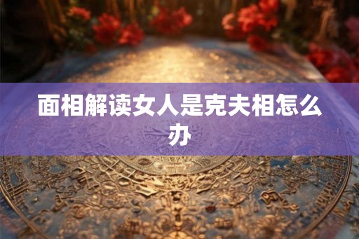 面相解读女人是克夫相怎么办