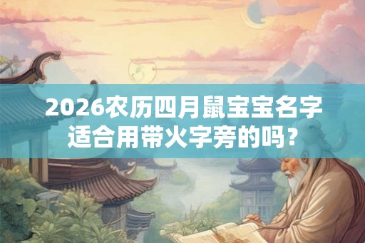 2026农历四月鼠宝宝名字适合用带火字旁的吗？