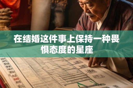 在结婚这件事上保持一种畏惧态度的星座