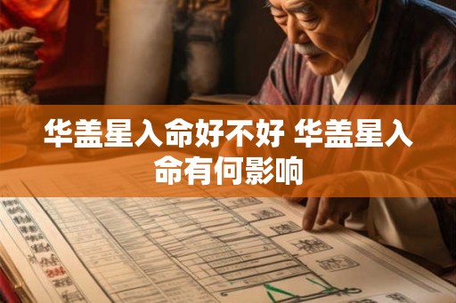 华盖星入命好不好 华盖星入命有何影响