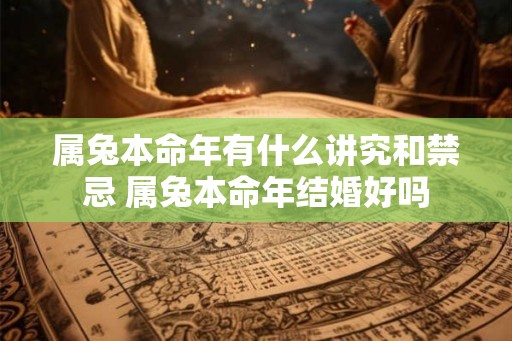 属兔本命年有什么讲究和禁忌 属兔本命年结婚好吗 属兔本命年有什么讲究和禁忌 属兔本命年结婚好吗