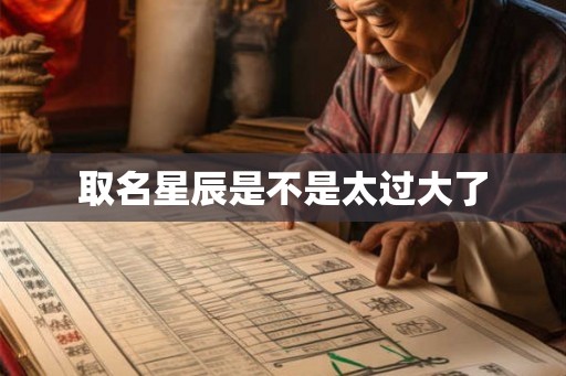 取名星辰是不是太过大了
