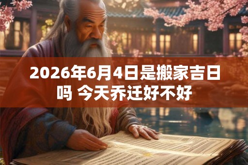 2026年6月4日是搬家吉日吗 今天乔迁好不好