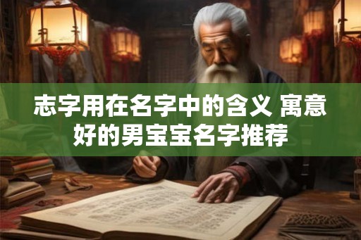 志字用在名字中的含义 寓意好的男宝宝名字推荐 志字用在名字中的含义 寓意好的男宝宝名字推荐