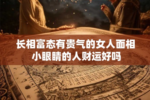 长相富态有贵气的女人面相 小眼睛的人财运好吗 长相富态有贵气的女人面相 小眼睛的人财运好吗