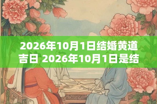 2026年10月1日结婚黄道吉日 2026年10月1日是结婚的黄道吉日吗