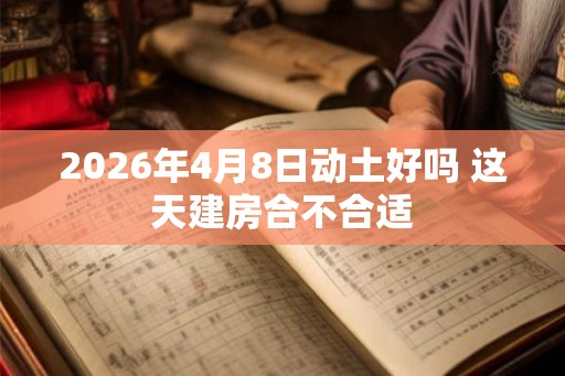 2026年4月8日动土好吗 这天建房合不合适 2026年4月8日动土好吗 这天建房合不合适