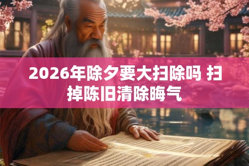 2026年除夕要大扫除吗 扫掉陈旧清除晦气