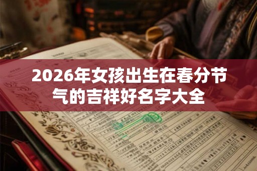2026年女孩出生在春分节气的吉祥好名字大全
