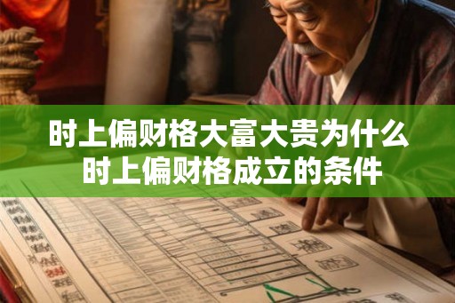 时上偏财格大富大贵为什么 时上偏财格成立的条件 时上偏财格大富大贵为什么 时上偏财格成立的条件