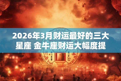 2026年3月财运最好的三大星座 金牛座财运大幅度提升