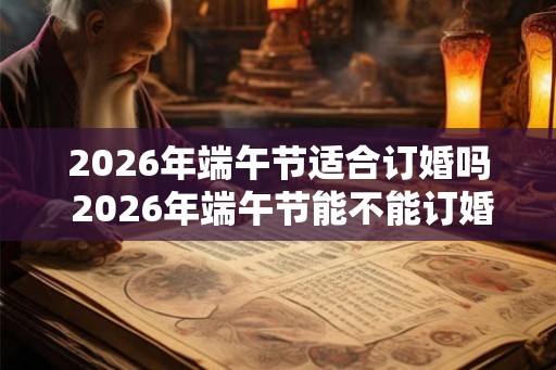 2026年端午节适合订婚吗 2026年端午节能不能订婚