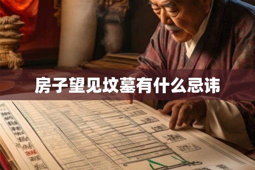 房子望见坟墓有什么忌讳