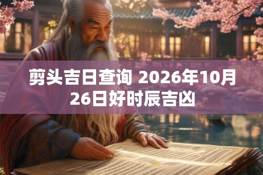 剪头吉日查询 2026年10月26日好时辰吉凶