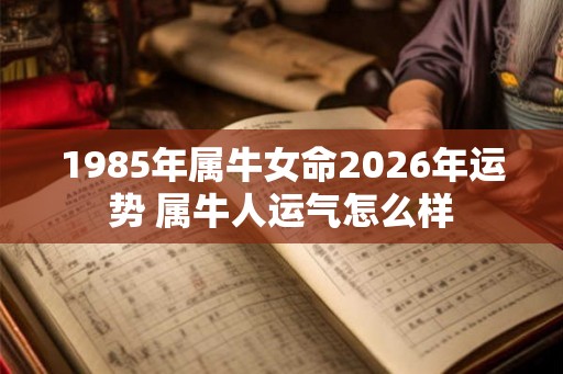 1985年属牛女命2026年运势 属牛人运气怎么样