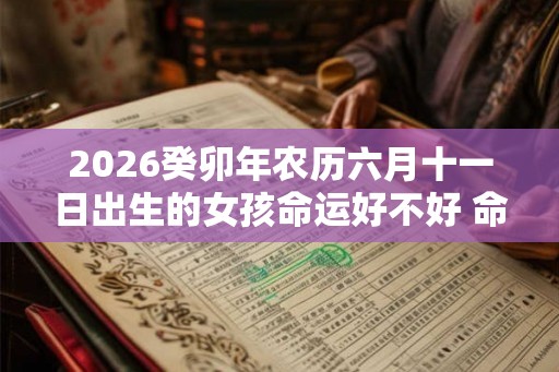 2026癸卯年农历六月十一日出生的女孩命运好不好 命理详解