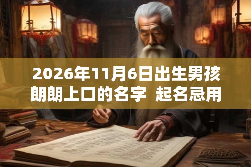 2026年11月6日出生男孩朗朗上口的名字  起名忌用字