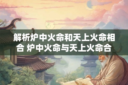 解析炉中火命和天上火命相合 炉中火命与天上火命合一 解析炉中火命和天上火命相合 炉中火命与天上火命合一