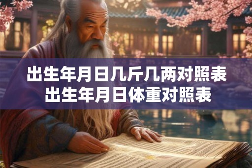 出生年月日几斤几两对照表 出生年月日体重对照表