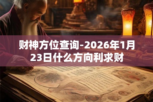 财神方位查询-2026年1月23日什么方向利求财