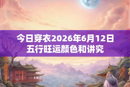 今日穿衣2026年6月12日五行旺运颜色和讲究