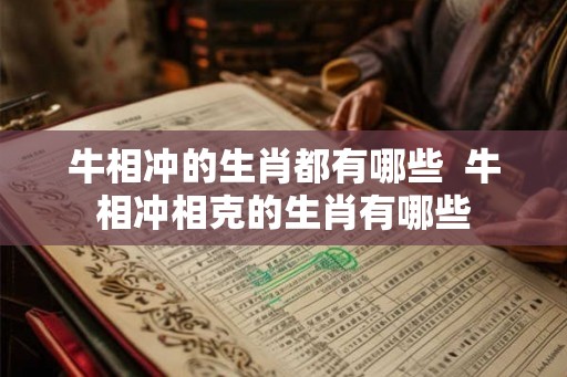 牛相冲的生肖都有哪些  牛相冲相克的生肖有哪些