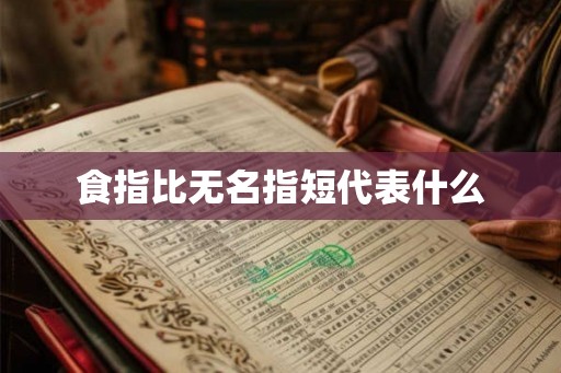 食指比无名指短代表什么