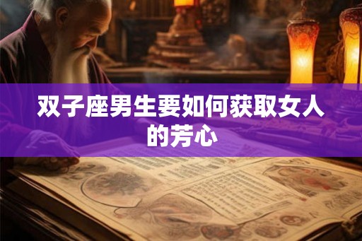 双子座男生要如何获取女人的芳心
