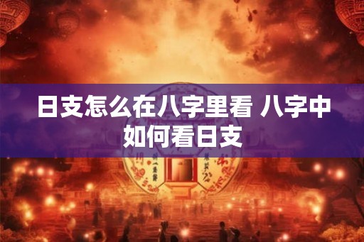日支怎么在八字里看 八字中如何看日支