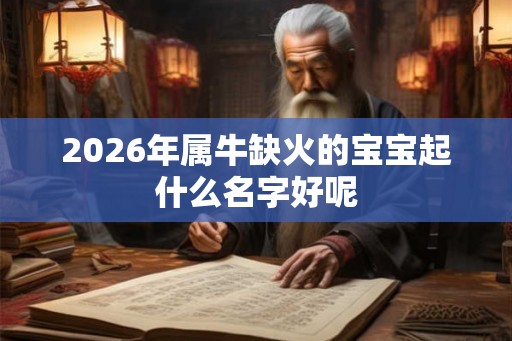 2026年属牛缺火的宝宝起什么名字好呢