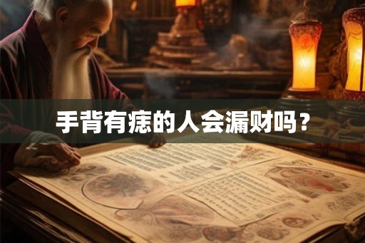 手背有痣的人会漏财吗？