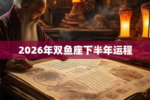 2026年双鱼座下半年运程