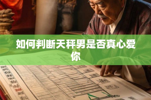 如何判断天秤男是否真心爱你