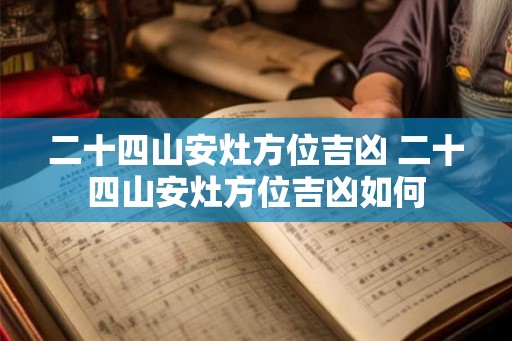 二十四山安灶方位吉凶 二十四山安灶方位吉凶如何