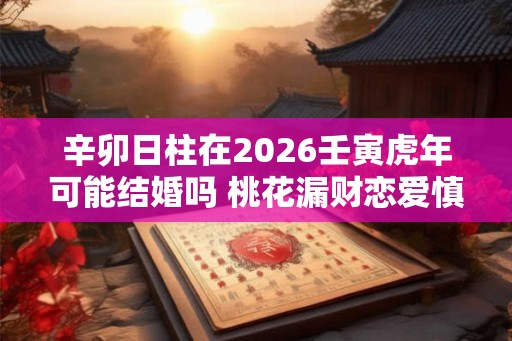 辛卯日柱在2026壬寅虎年可能结婚吗 桃花漏财恋爱慎重