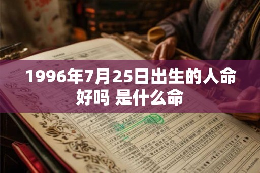 1996年7月25日出生的人命好吗 是什么命 1996年7月25日出生的人命好吗 是什么命