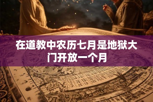 在道教中农历七月是地狱大门开放一个月