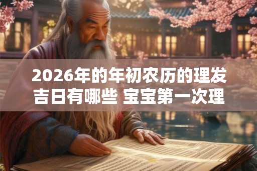2026年的年初农历的理发吉日有哪些 宝宝第一次理发有什么讲究 2026年的年初农历的理发吉日有哪些 宝宝第一次理发有什么讲究